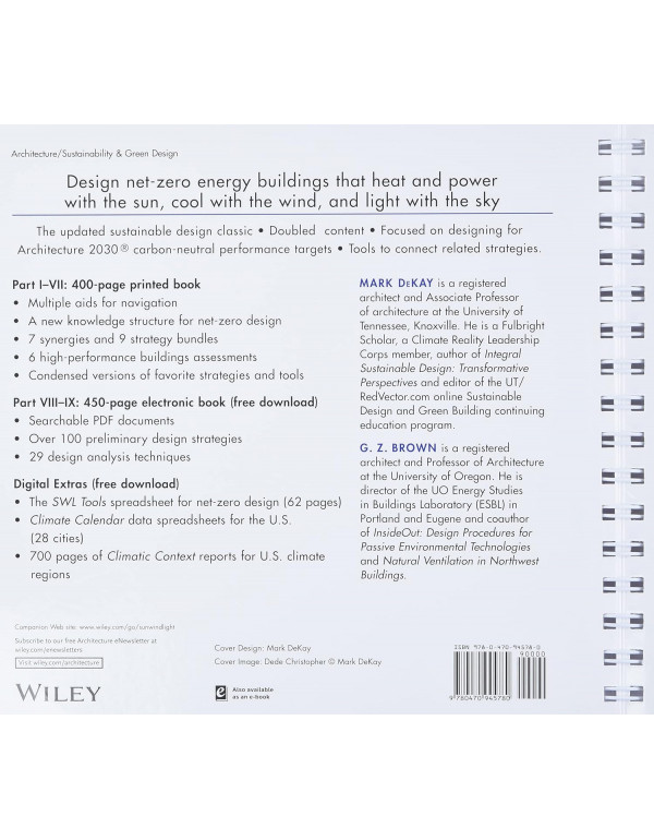 Sun, Wind, and Light: Architectural Design Strategies, 3rd Edition by G. Brown, Mark DeKay - Paperback