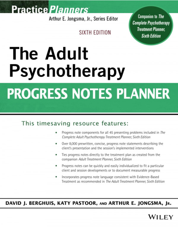 The Adult Psychotherapy Progress Notes Planner, 6t...
