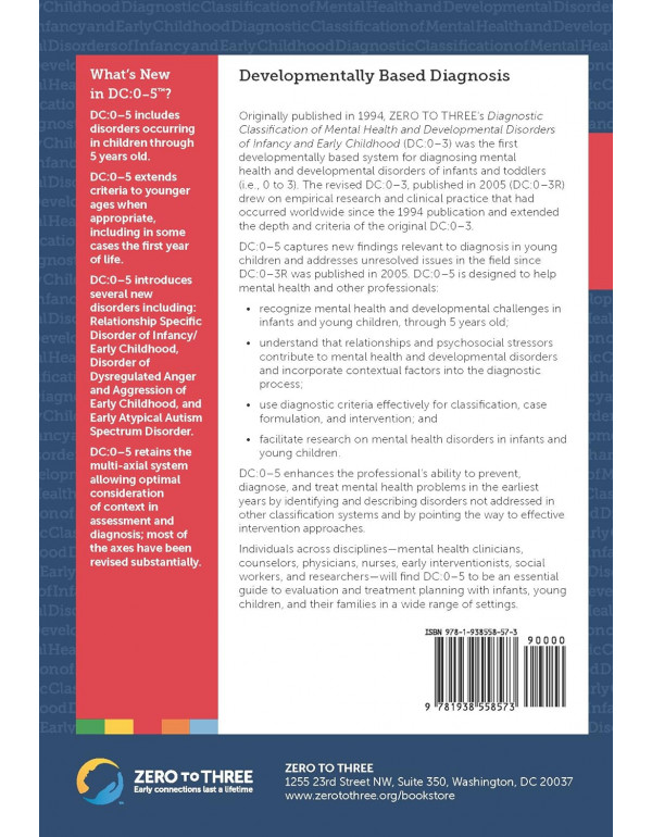 DC:0-5: Diagnostic Classification of Mental Health And Development Disorders Of Infancy and Early Childhood by Zero to Three - Paperback